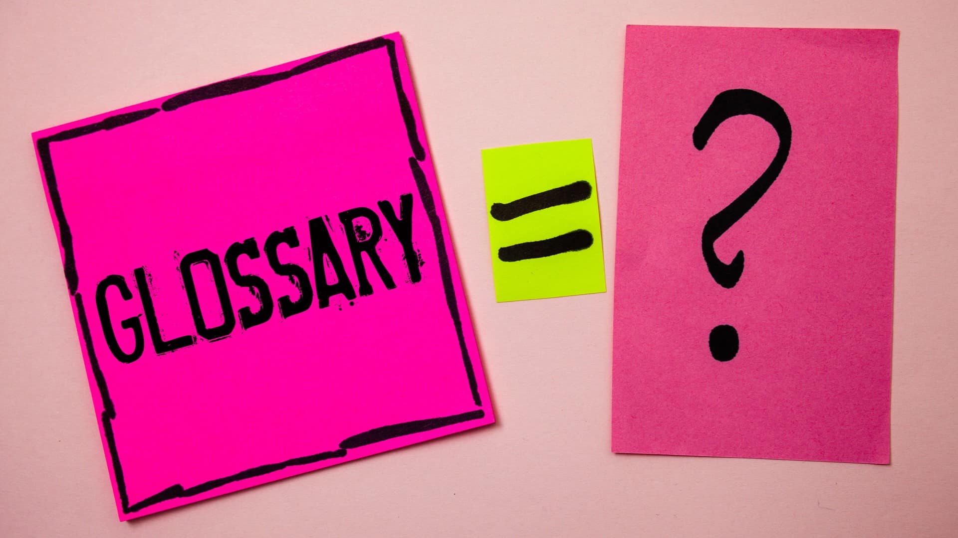 How do you write a glossary
