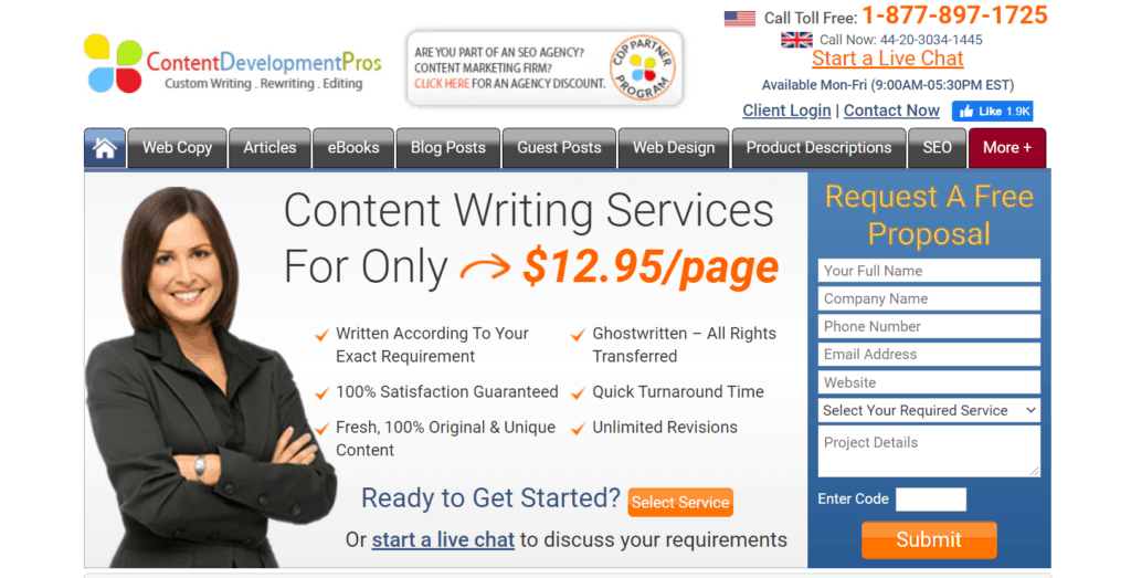 content writing example